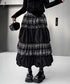 Black Mesh Layered Skirt